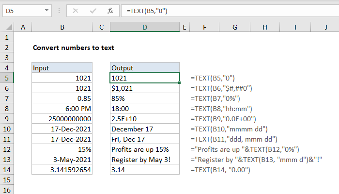 Excel Formula Convert Number To Text String Catalog Library